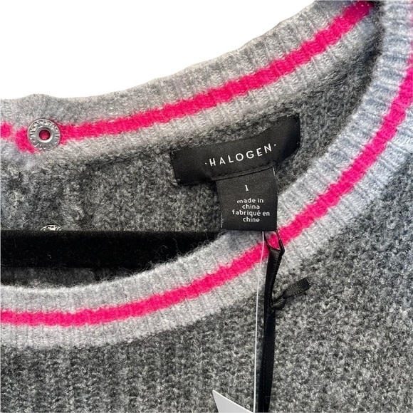Halogen Blouson Sleeve Sweater in Dark Grey Heather Large NWT New - Picture 4 of 8